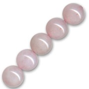 Perle ronde en pierre gemme Quartz Rose 14 mm x1