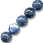 Perle ronde en pierre gemme Sodalite du Brésil 14 mm x1|raw }}