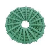 Pendentif rond - anneau en bois tressé 40 mm - Veraman effet nacré x1