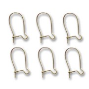 Boucles d'oreilles crochets dormeuses 15 mm bronze x6