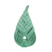 Pendentif goutte en bois tressé 47x23 mm - Veraman effet nacré x1|raw }}