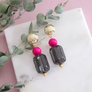 Perle en résine opaque 12 mm Terracotta x1