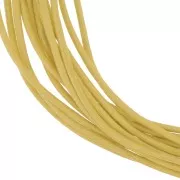 Cordon cuir 1 mm Jaune x 3 m