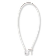 Boucles d'oreilles crochets dormeuses 46 mm - Argenté x2