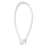 Boucles d'oreilles crochets dormeuses 46 mm - Argenté x2