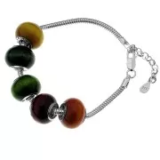 Breloque goutte 9x5 mm marquée 925 avec anneau ouvert - Argent 925 x1