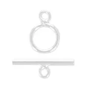 Fermoir T - Fabrication européenne - 10 mm en Argent 925 x10