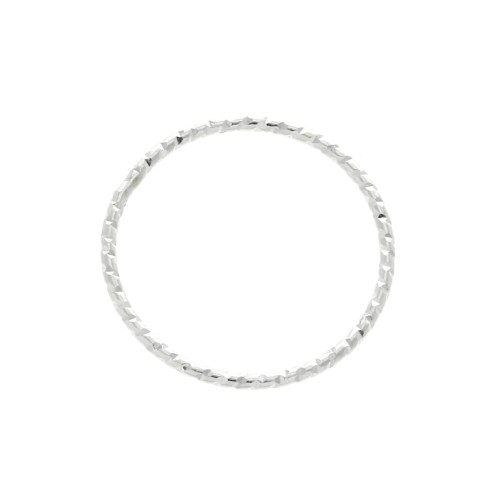 Anneau fermé diamanté 15 mm en Argent 925 x1