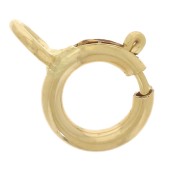 Fermoirs à ressort anneau fermé 5 mm Gold filled (or laminé)  x100