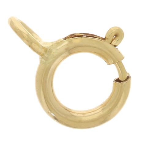 Fermoirs à ressort anneau fermé 5 mm Gold filled (or laminé)  x100