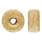 Perle rondelle diamantée - Disque plat - 4x2 mm Gold filled (or laminé)  x1