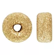 Perle rondelle diamantée - Disque plat - 4x2 mm Gold filled (or laminé)  x1