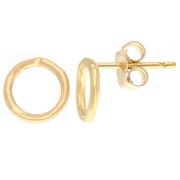 Boucles d'oreilles cercle évidé 7 mm en Gold filled (or laminé) x2|raw }}
