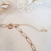 Chainette d'extension maille Rombo 50 mm - Plaqué Or 3 microns x1