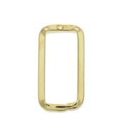 Pendentif rectangle arrondi évidé 24x12 mm - Doré x1|raw }}