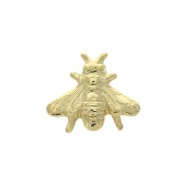 Élément en forme d'abeille à coller 7x8 mm - Doré à l'or fin x1