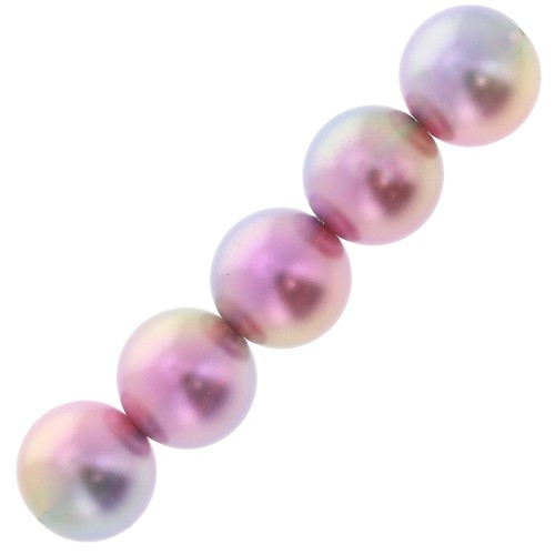 Perles rondes en résine acrylique - Le Ciel Pearls Miyuki 6 mm - Pink x15
