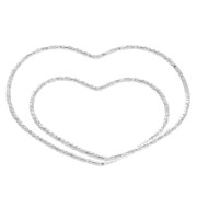 Pendentif double coeur diamanté 30.5 mm en Argent 925 x1