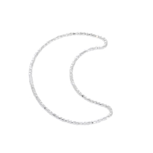 Pendentif lune évidée diamantée 22.5x18 mm en Argent 925 x1