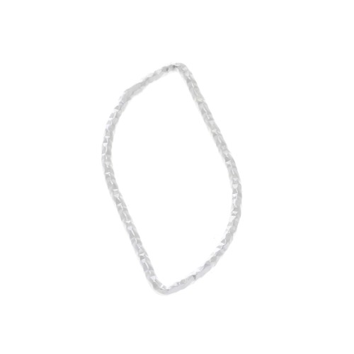 Anneau fermé navette diamantée 21x10 mm en Argent 925 x1