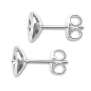 Clous d'oreilles pour semi-percée 6 mm Placage argent finx2