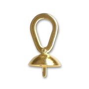 Attache pendentif pour ronde semi-percée 8 et 10 mm Doré à l'or fin