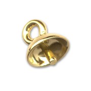 Attache pendentif pour ronde semi-percée 4 et 6 mm - Doré à l'or fin x1|raw }}
