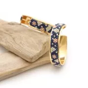 Créoles larges avec rebord à décorer 35 mm - Argenté x2