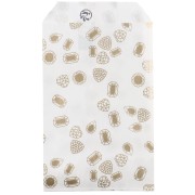 Pochette en papier 7x12 cm - Motifs pierres précieuses - Blanc - Doré x1|raw }}