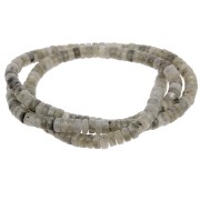 Perles Heishi rondelles en pierre gemme 4x2.5 mm - Labradorite teinté x40cm|raw }}
