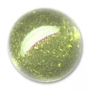 Perle ronde Polaris pailletée 18 mm Light Olivine x1