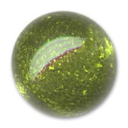 Perle ronde Polaris pailletée 18 mm Olivine x1