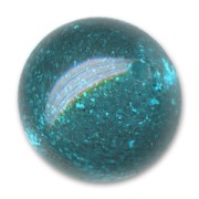 Perle ronde Polaris pailletée 18 mm Indicolite x1