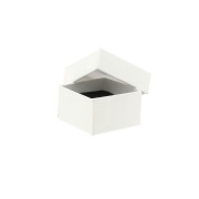 Boite écrin bijoux fantaisie pour bague 5x5x3 cm - Blanc x1
