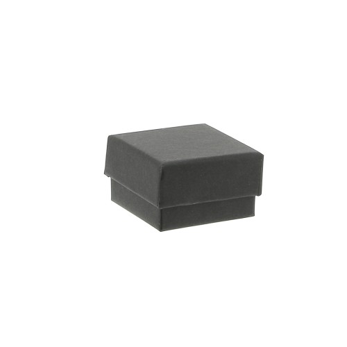 Boite écrin bijoux fantaisie pour bague 5x5x3 cm - Noir x1