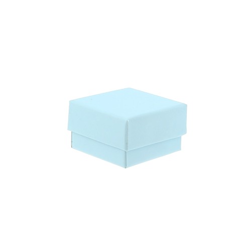 Boite écrin bijoux fantaisie pour bague 5x5x3 cm - Bleu ciel x1