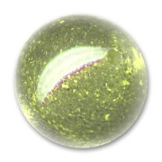 Perle ronde Polaris pailletée 14 mm Light Olivine x1