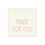 Lot de 20 supports bijoux en carton 6x6 cm boucles d'oreilles & colliers  - Blanc|raw }}