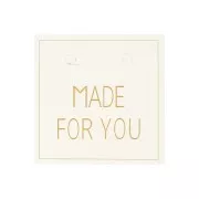 Lot de 20 supports bijoux en carton 6x6 cm boucles d'oreilles & colliers  - Blanc