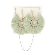 Lot de 20 supports bijoux en carton 6x6 cm boucles d'oreilles & colliers  - Blanc