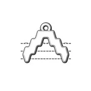 Cymbal Bead Endings - Embout de finition pour SuperDuo 13.5x16 mm Menites Doré à l'or fin x1