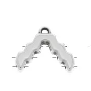 Cymbal Bead Endings - Embout de finition pour SuperDuo 13.5x16mm Menites Arg vieil