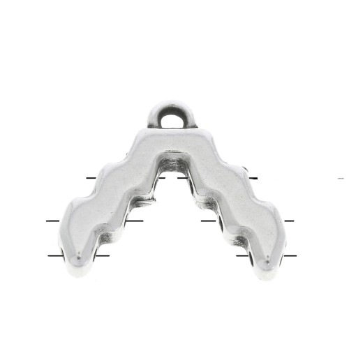 Cymbal Bead Endings - Embout de finition pour SuperDuo 13.5x16mm Menites Arg vieil