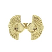 Bague réglable double serti pour cabochon fond plat 4 mm - Plaqué Or 3 microns x1|raw }}