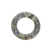 Pendentif anneau 30 mm en acétate de cellulose - Marbré Multicolore x1|raw }}