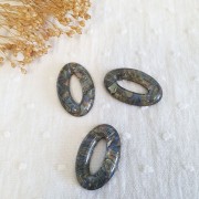 Pendentif ovale 29x18 mm en acétate de cellulose - Marbré Multicolore x1