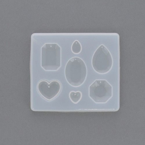 Moule silicone pour réaliser des pendentifs et breloques en résine x1