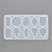 Moule silicone pour réaliser des pendentifs géométriques en résine x1