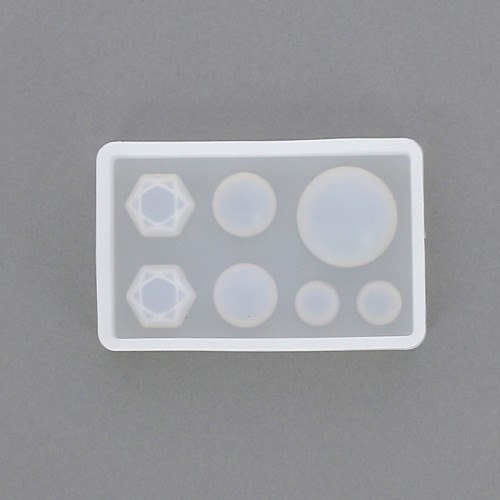 Moule silicone pour réaliser des cabochons plats en résine x1