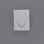 Moule silicone ovale évidé pour réaliser des pendentifs en résine 51x30 mm x1